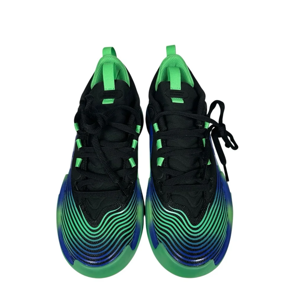 adidas Women's Black, Blue & Green Wave-Effect Athletic Sneakers